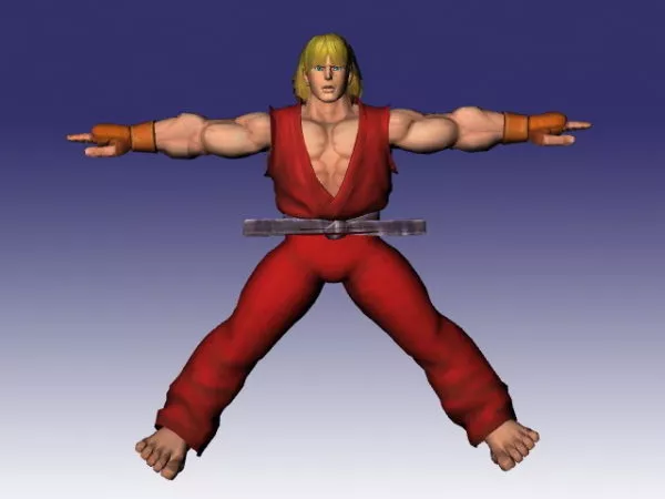 Ken In Street Fighter Character 3d model Ken In Street Fighter Character 3d model