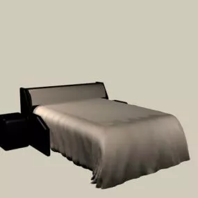 Kids Twin Bed And Nightstand 3d model