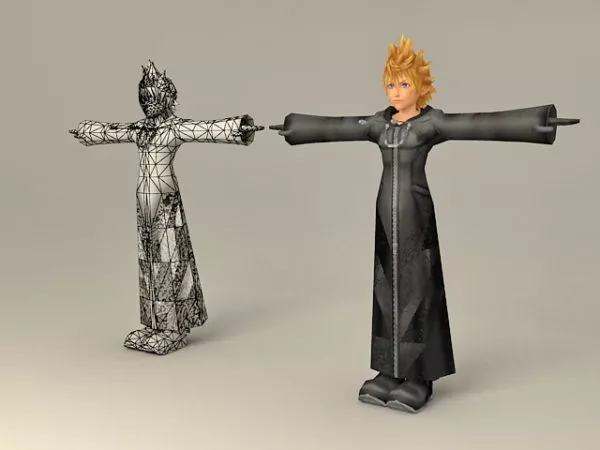 Kingdom Hearts Character Roxas 3d model Kingdom Hearts Character Roxas 3d model