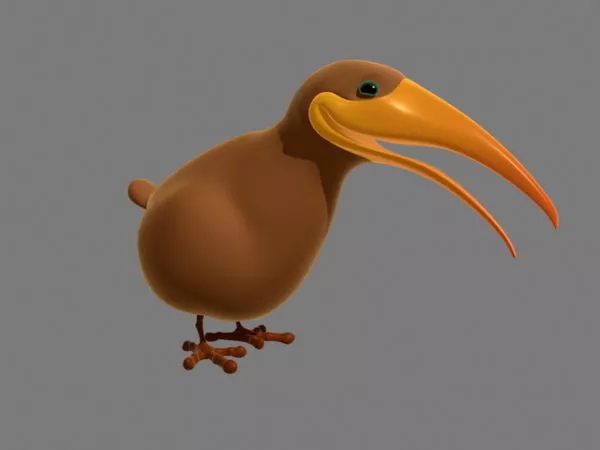 Kiwi Bird Cartoon 3d model Kiwi Bird Cartoon 3d model