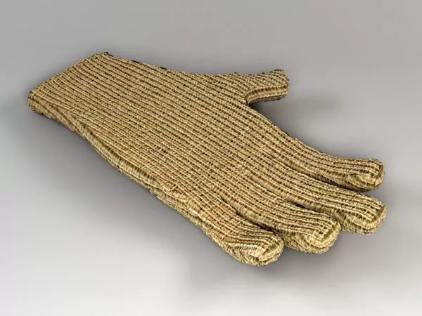 Knitted Glove 3d model Knitted Glove 3d model
