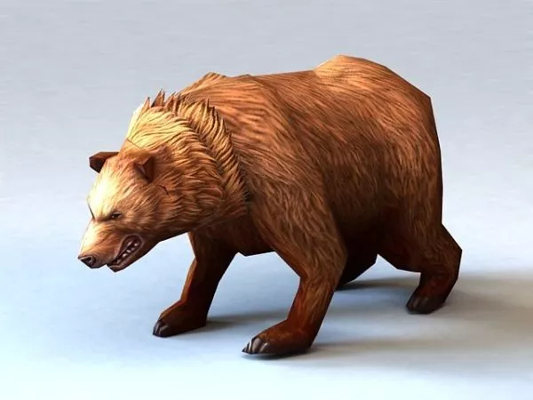 Couple Bear Stuffed Toy 3d model