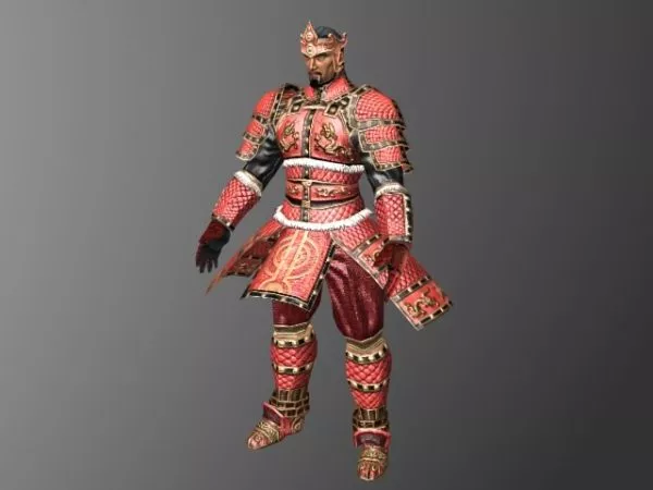 Monga Warrior Character With Sword 3d model