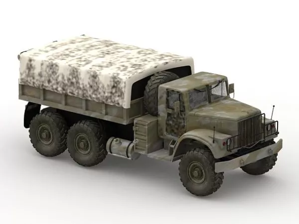 Kraz-255 Off-road Truck 3d model Kraz-255 Off-road Truck 3d model