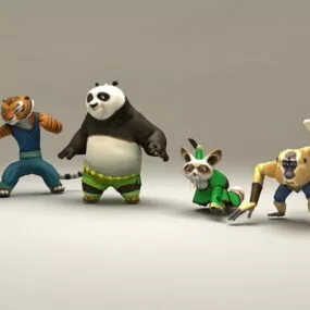 Kung Fu Panda Characters 3d model