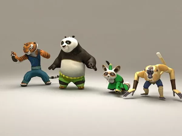 Kung Fu Panda Characters 3d model Kung Fu Panda Characters 3d model