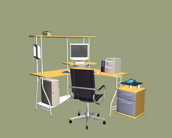 Pc Computer Chrome Case 3d model