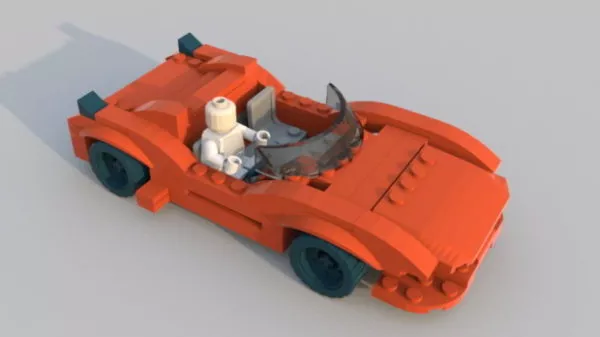 Lego Racer Car 3d model
