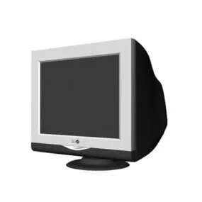 Lg Crt Flat Monitor 3d model