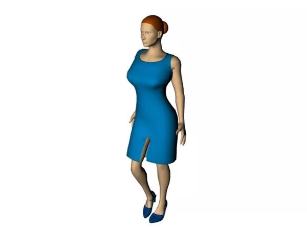 Character Lady In Skirt 3d model Character Lady In Skirt 3d model