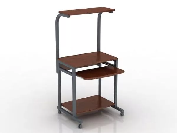 Office Work Desk With Computer 3d model