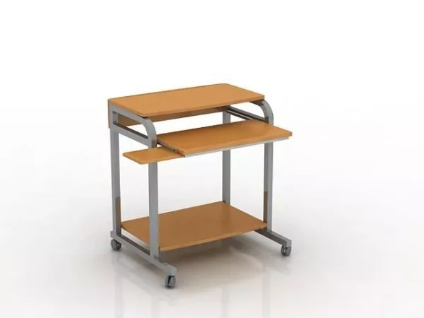 Old Laptop With Sticker 3d model