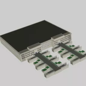 Large Mall Infrastructure 3d model