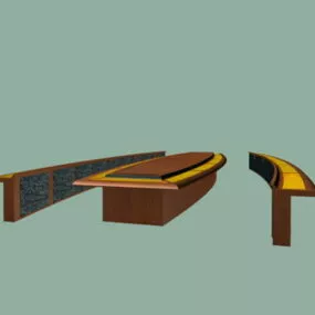 Large Modern Modular Conference Tables 3d model