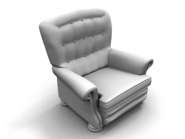 Large Upholstered Armchair 3d model Large Upholstered Armchair 3d model