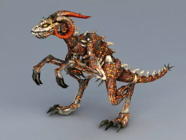 Lava Demon Dinosaur 3d model Lava Demon Dinosaur 3d model
