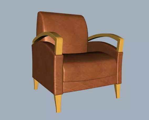 Leather Club Chair 3d model Leather Club Chair 3d model