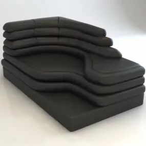 Leather Corner Sofa Furniture 3d model