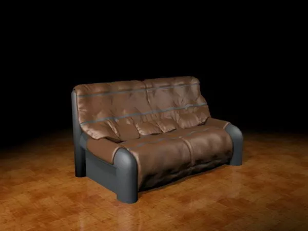 Leather Settee Furniture 3d model Leather Settee Furniture 3d model