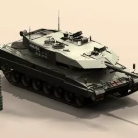 Leopard 2 Tank 3d model
