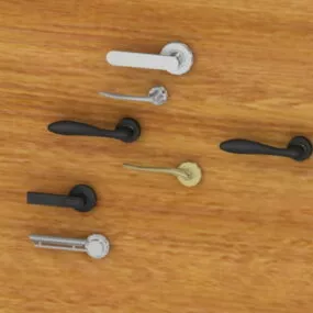 Lever Door Handles Collection 3d model