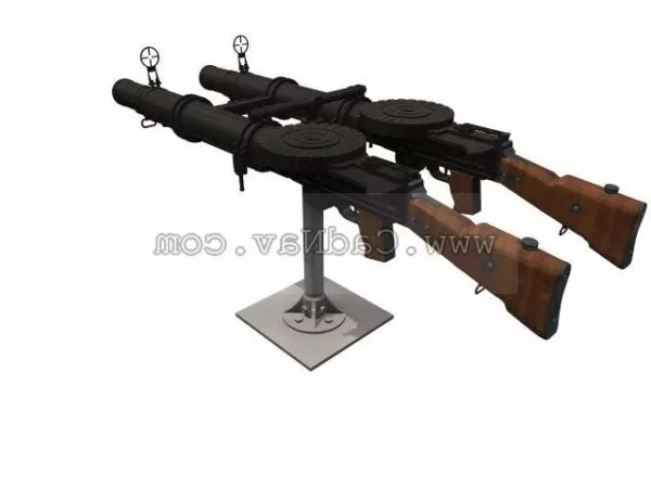 Lewis Machine Gun 3d model Lewis Machine Gun 3d model