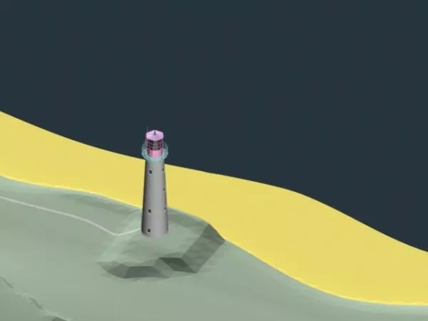 Ancient Rock Lighthouse Building 3d model