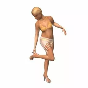 Character Lingerie Woman 3d model