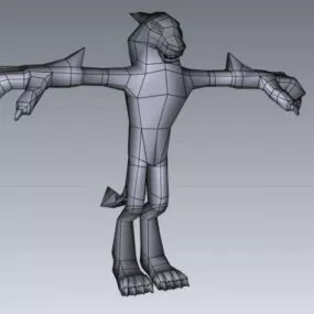 Lion Monster Character 3d model