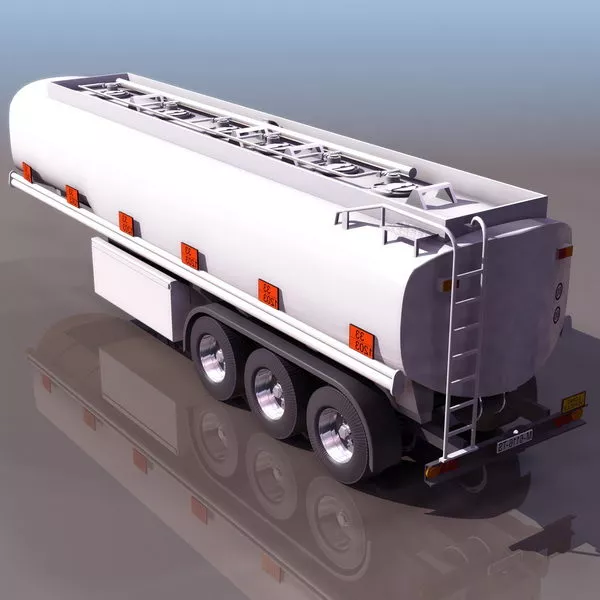 Liquid Hydrogen Trailer 3d model Liquid Hydrogen Trailer 3d model