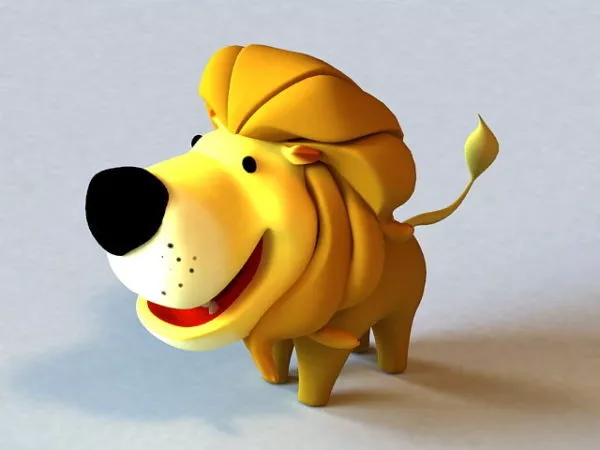 Little Cartoon Lion Rigged 3d model Little Cartoon Lion Rigged 3d model