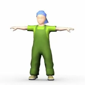 Little Boy Rig 3d model