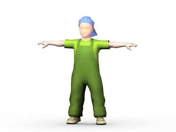 Little Boy Rig 3d model Little Boy Rig 3d model