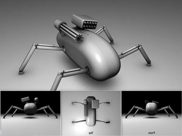 Biped Robot 3d model