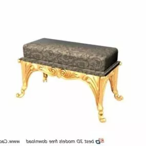 Living Room Furniture Antique Bench Stool 3d model
