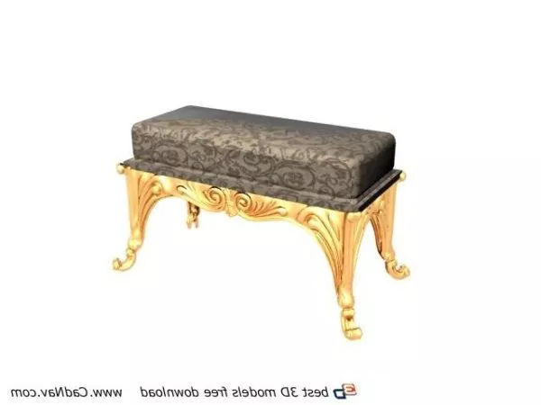 Living Room Furniture Antique Bench Stool 3d model Living Room Furniture Antique Bench Stool 3d model