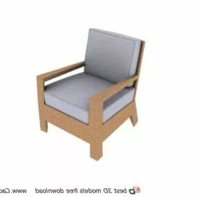 Furniture Living Room Single Seater Sofa Chair 3d model