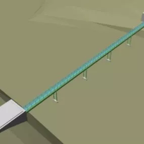 Long Span Bridge 3d model