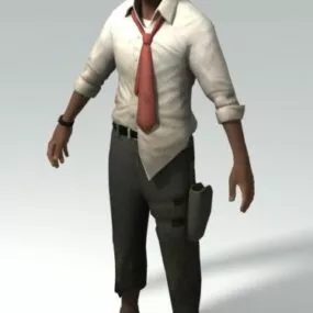 Louis – It Analyst Left 4 Dead Character 3d model