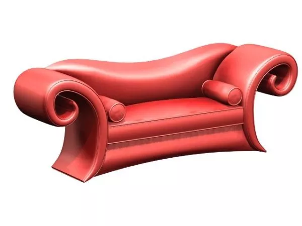 Loveseat Red Sofa 3d model Loveseat Red Sofa 3d model
