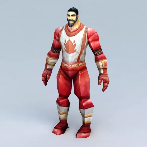 Low Poly Warrior Character 3d model Low Poly Warrior Character 3d model