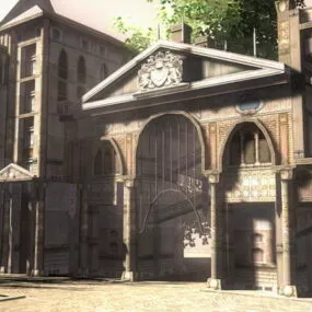 Low Poly Castle Gatehouse 3d model