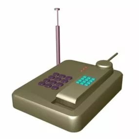 Low Poly Cordless Phone 3d model