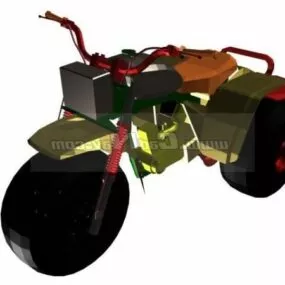 Low Poly Motocross Bike 3d model
