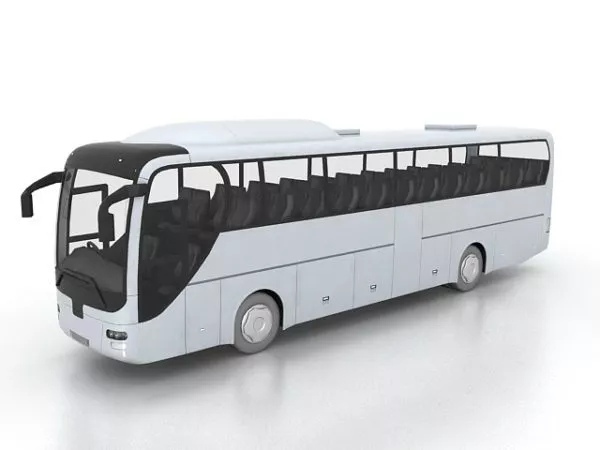 Green Bus Transport 3d model