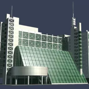 Luxury Hotel Building 3d model