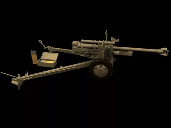 M101 Field Howitzer 3d model M101 Field Howitzer 3d model