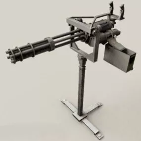 M134 Minigun Machine Gun 3d model