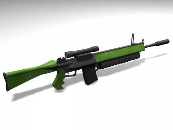 M16 Assault Rifle 3d model M16 Assault Rifle 3d model