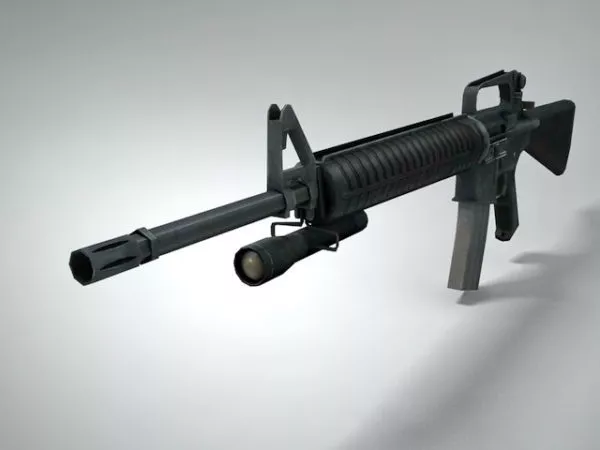 Black M4a1 Carbine 3d model